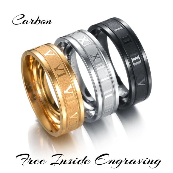 My Bead Emporium Other - Mens black roman numeral ring.